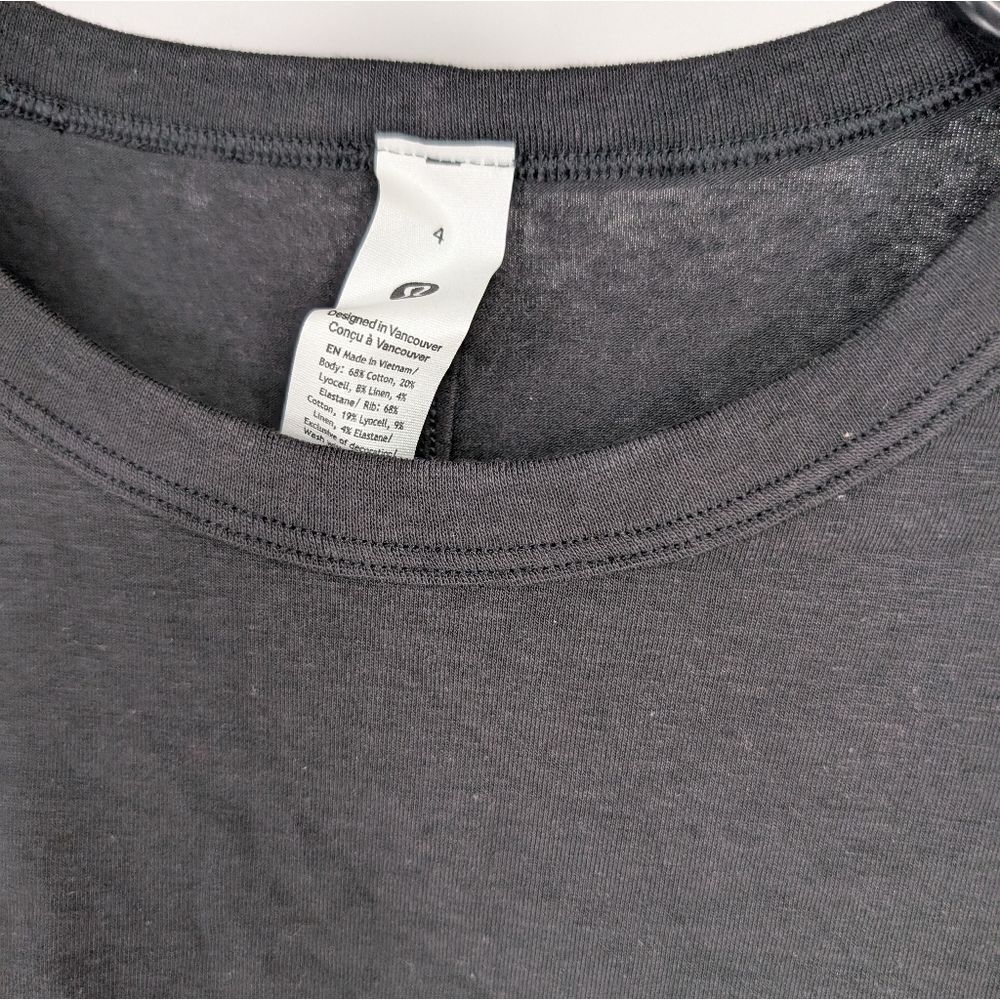 Women's Long Sleeve Black Top - Picture 2 of 5